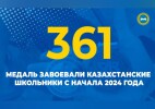 361 медаль завоевали казахстанские школьники с начала 2024 года