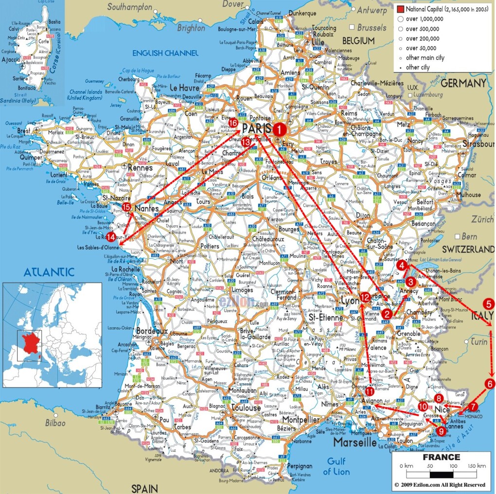 фран2Карта маршрута Стажировки в Европе 2015