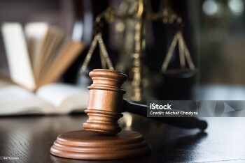 Symbol of law and justice. Concept law and justice. Scales of justice, gavel and book