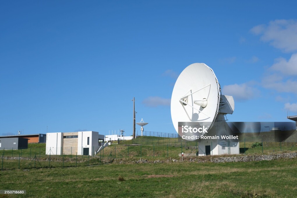 Radar at RAEGE station in Santa Maria island. Monitoring station with different equipment for weather, seismic detection and astronomy purposes