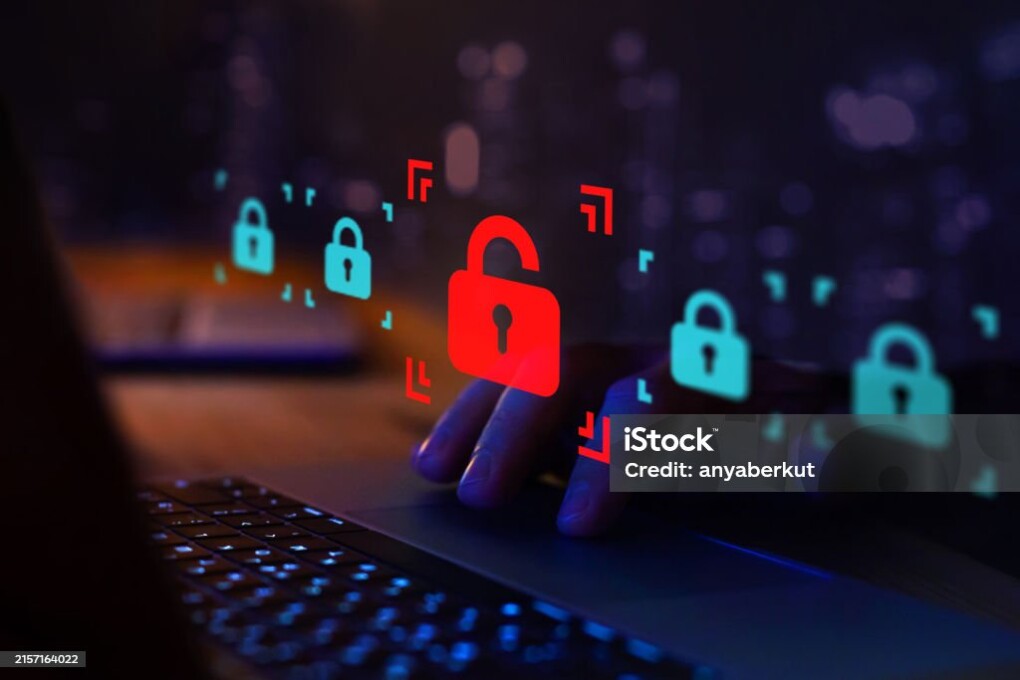 hacker attack or security breach, cyber crime concept, data protection on internet