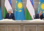 По итогам переговоров и второго заседания Высшего межгосударственного совета Казахстана и Узбекистана президенты приняли Совместное заявление