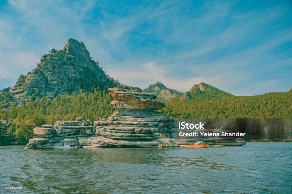 Skala Zhumbaktas Borovoye Burabay Kazakhstan 02.09.2020 Landscape
