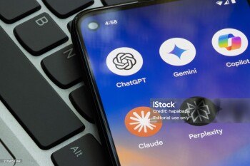Portland, OR, USA - Sep 1, 2024: ChatGPT, Gemini, Microsoft Copilot, Claude, and Perplexity app icons are seen on a Google Pixel smartphone. AI competition concepts.