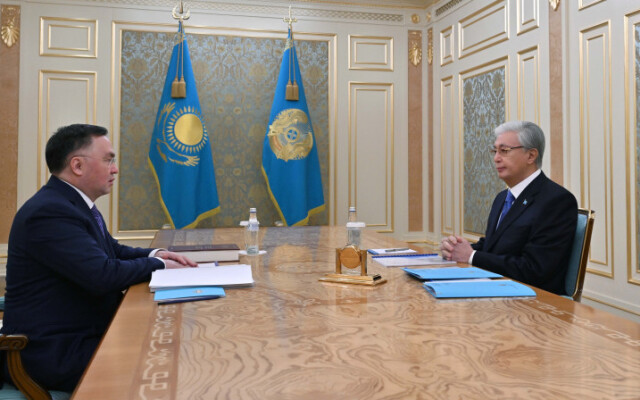 Глава государства принял председателя Верховного суда Асламбека Мергалиева