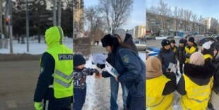 Полиция провела акцию «Образцовый пешеход» в Уральске