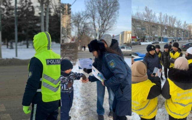 Полиция провела акцию «Образцовый пешеход» в Уральске