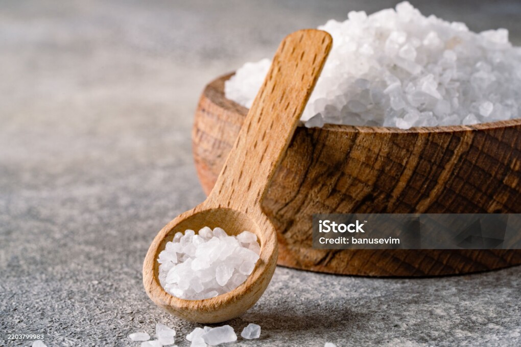 Organic salts on vintage background