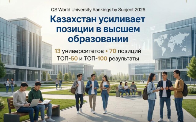 РЕКОРД ЦЕНТРАЛЬНОЙ АЗИИ: КАЗАХСТАН В ТОП-50 QS SUBJECT RANKINGS 2026