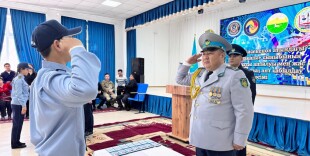 В Жанибекском районе  открыт еще один класс юных защитников правопорядка – «Жас сақшы»