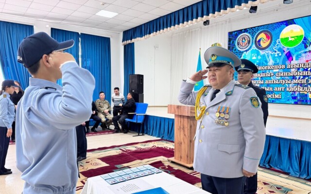 В Жанибекском районе  открыт еще один класс юных защитников правопорядка – «Жас сақшы»