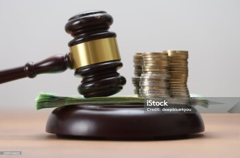 Gavel on Euro Background – Corruption, Fraud, Auctions, Fines, and Crim