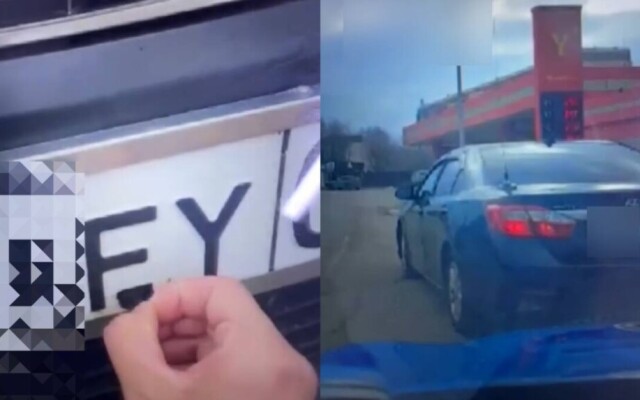 Полиция задержала водителя, изменившего госномер изолентой в ЗКО