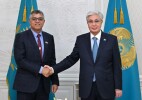 Мемлекет басшысы БҰҰ Дүниежүзілік метеорология ұйымының президенті, БАӘ Ұлттық метеорология орталығының бас директоры Абдулла Әл-Мандусты қабылдады