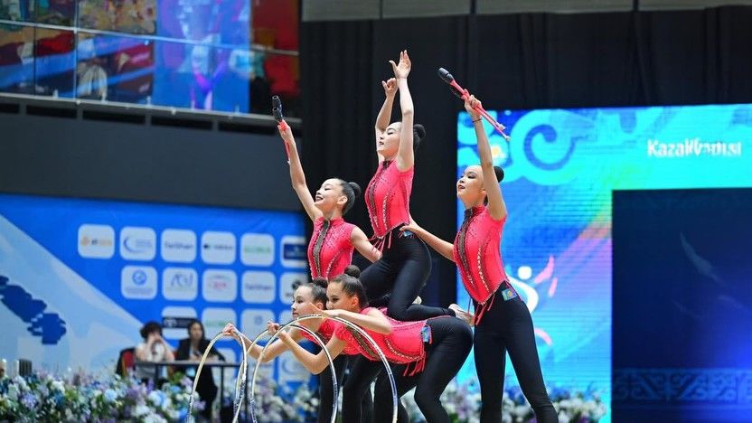 Казахстан завоевал «серебро» чемпионата Азии по художественной гимнастике