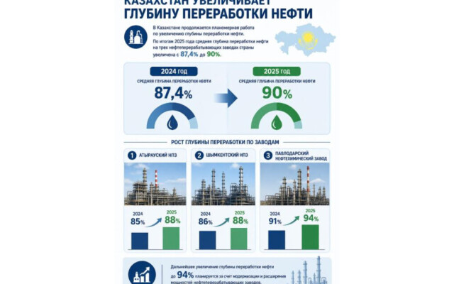 Глубина нефтепереработки достигла 90% на фоне роста выпуска светлых продуктов