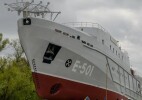 В ЗКО состоялась церемония спуска на воду крупнейшего судна, построенного в Казахстане