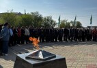 Жаңақалада «Мәңгілік алау» ескерткішіне гүл шоқтарын қою рәсімі өтті