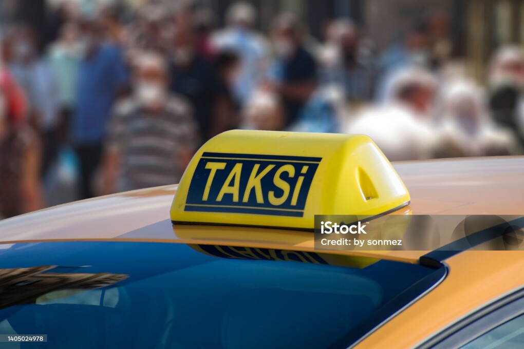 commercial taxi sign in turkey
