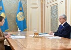 Глава государства принял Уполномоченного по правам ребенка Динару Закиеву