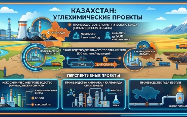 Газ, дизтопливо и кокс из угля будут производить в Казахстане
