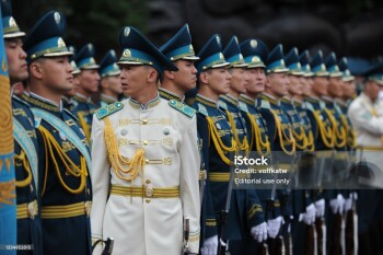 Almaty / Kazakhstan - 05.09.2011 : Celebration of the great victory day - may 9. Park 28 heroes of Panfilov in the city center.