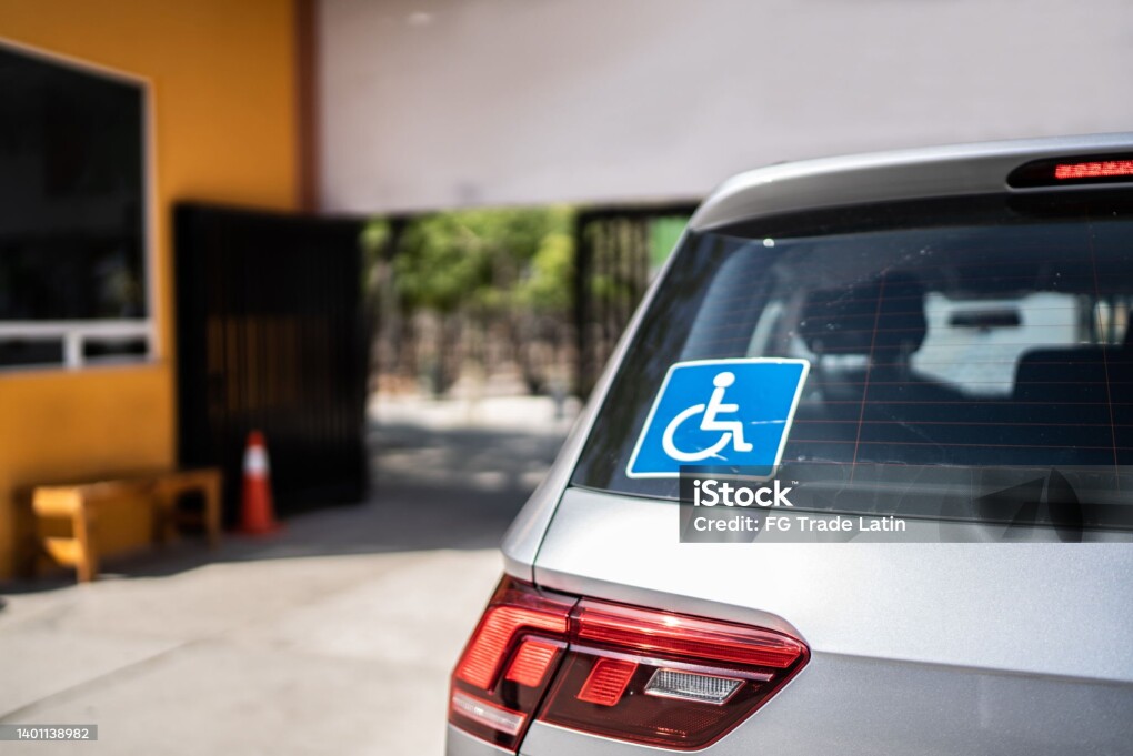 Sign of disabled car person
