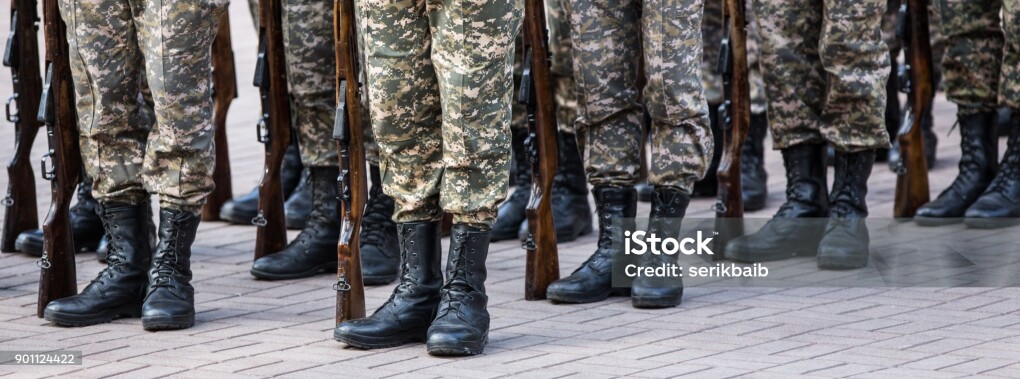 marching army of soldiers