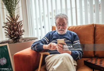 grandparents with grandchildren talking on video call