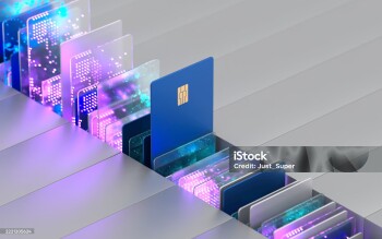 Credit cards being protected by cyber security, protection