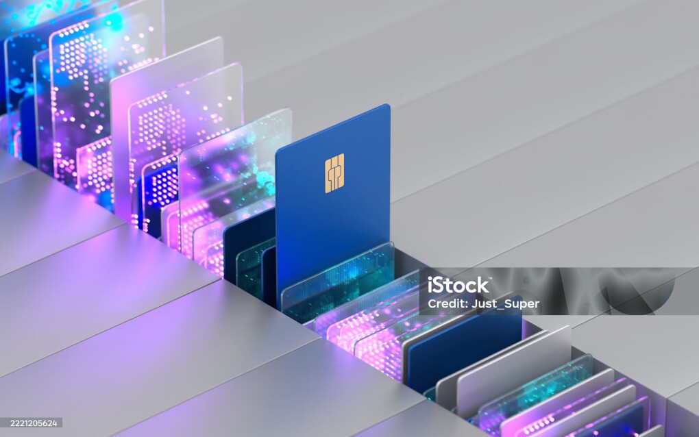 Credit cards being protected by cyber security, protection