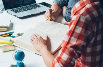 young-woman-man-studying-test-exam