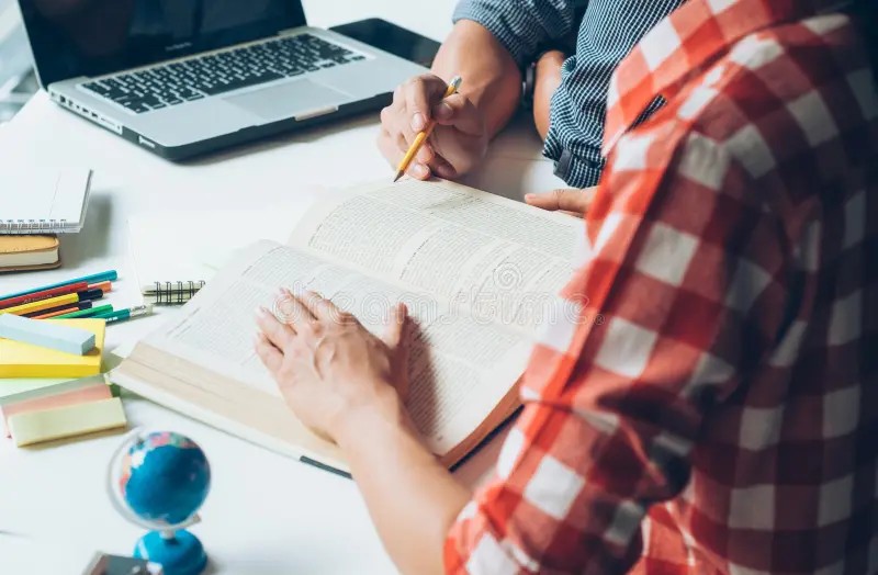 young-woman-man-studying-test-exam