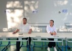 Байқаушылар дауыс беру барысын бақылауда 