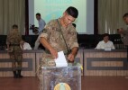 В Уральске военнослужащие Национальной гвардии одними из первых пришли на избирательный участок