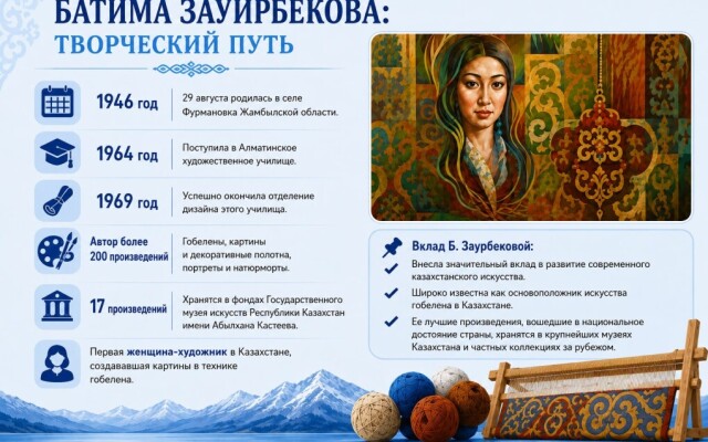 Более 200 произведений: кто такая Батима Заурбекова, первая женщина-гобеленист Казахстана?