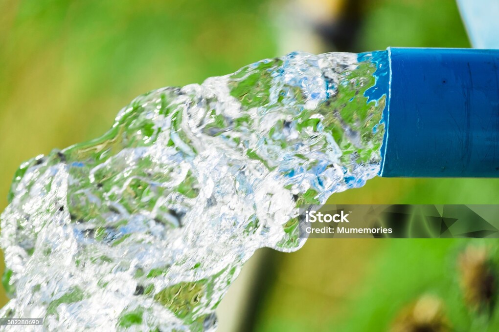 Blue pump pipe water flow equipment agriculture