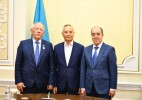 Облыс әкімі республикалық ардагерлер кеңесінің төрағасы Әбілғазы Құсайыновпен кездесті