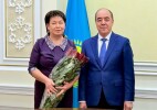 Аким ЗКО встретился с Еленой Тарасенко
