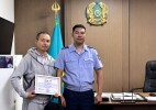Ақжайық ауданында қырағылық танытқан азамат марапатталды