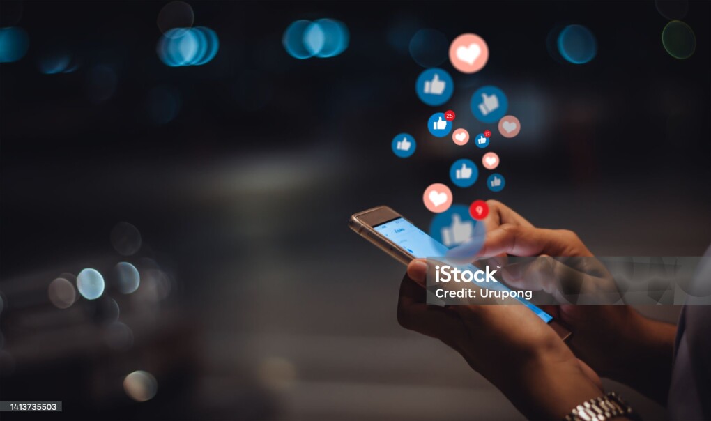 Young woman using smart phone,Social media concept.