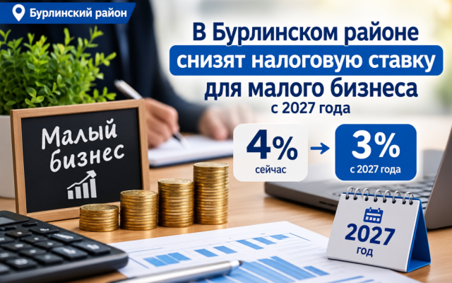 В Бурлинском районе снизят налоговую ставку для малого бизнеса с 2027 года