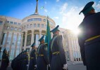Президент Касым-Жомарт Токаев принял участие в церемонии поднятия Государственного флага